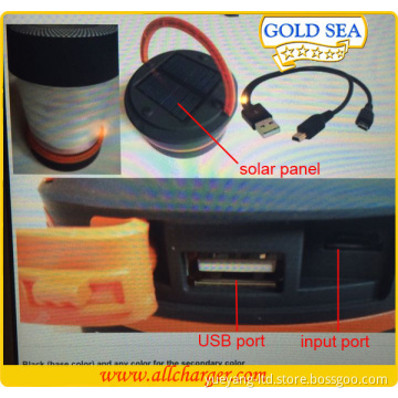 power bank USB rechargeable camping light solar camp lantern camping equipment